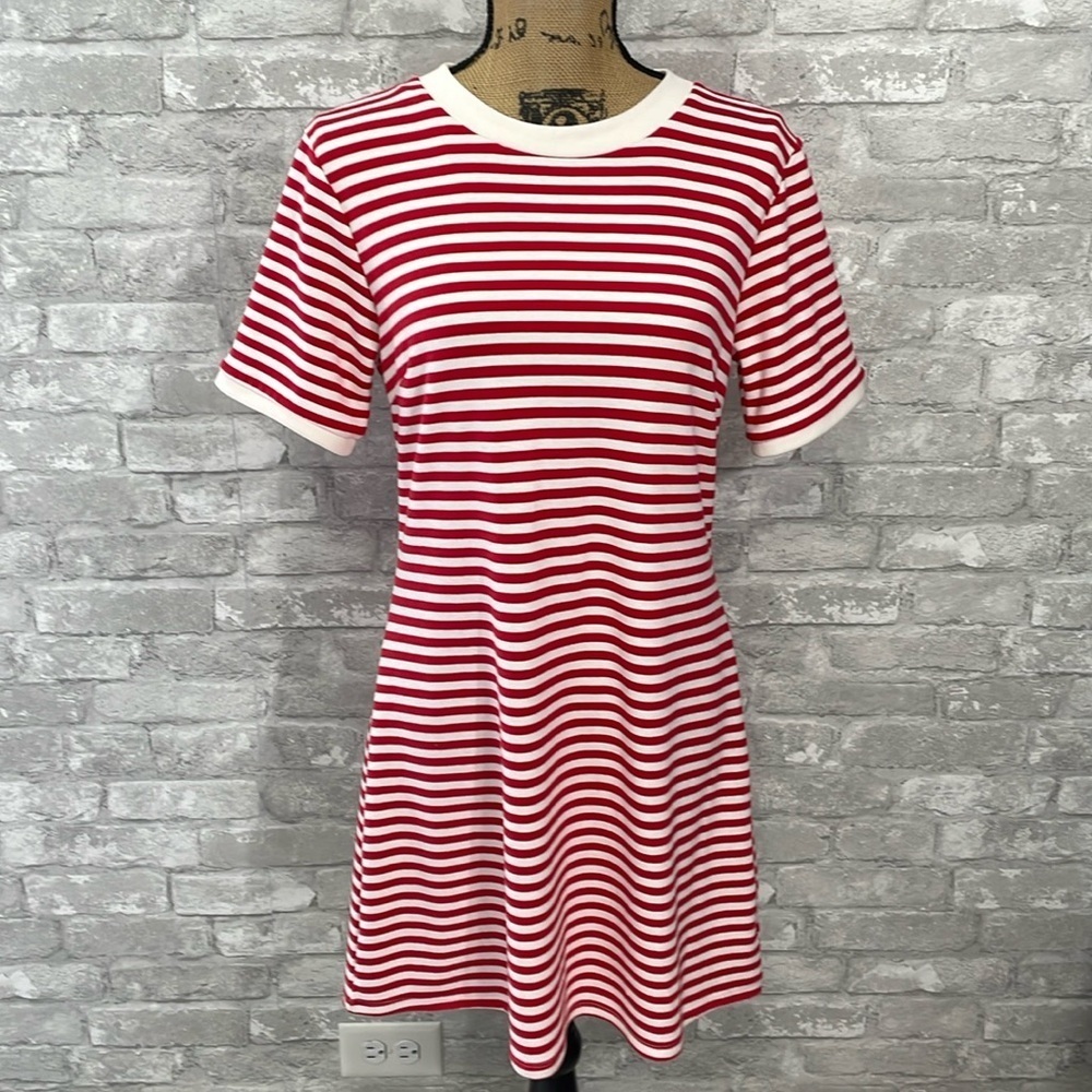 Copper Key Red And White Striped Dress